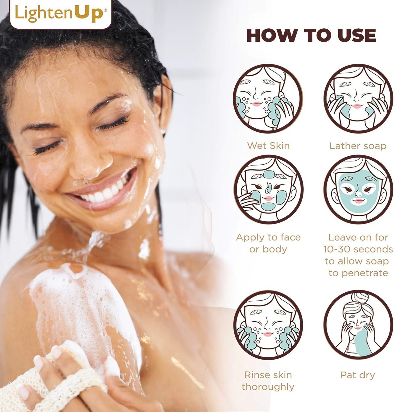 LightenUp PLUS Exfoliating Soap - 200g - Image 6